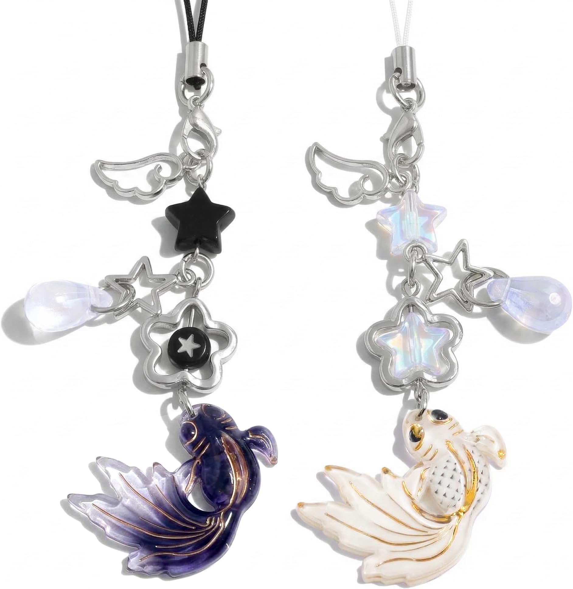 AGEN KGEN Y2K Pink Phone Cute Phone Charm - Strawberry Star Heart Charms, Camera Bag Pendants Decor for Women