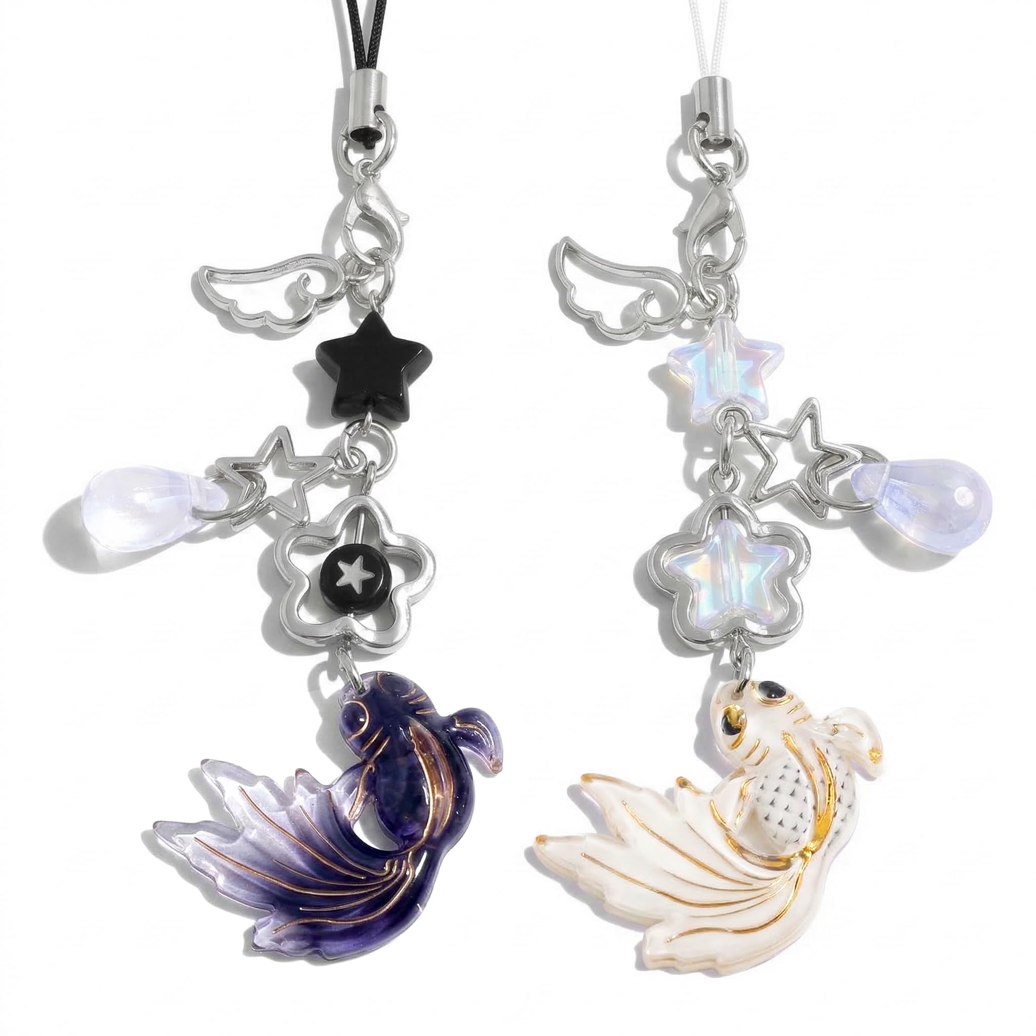 Y2K Pink Phone Cute Phone Charm - Strawberry Star Heart Charms, Camera Bag Pendants Decor for Women