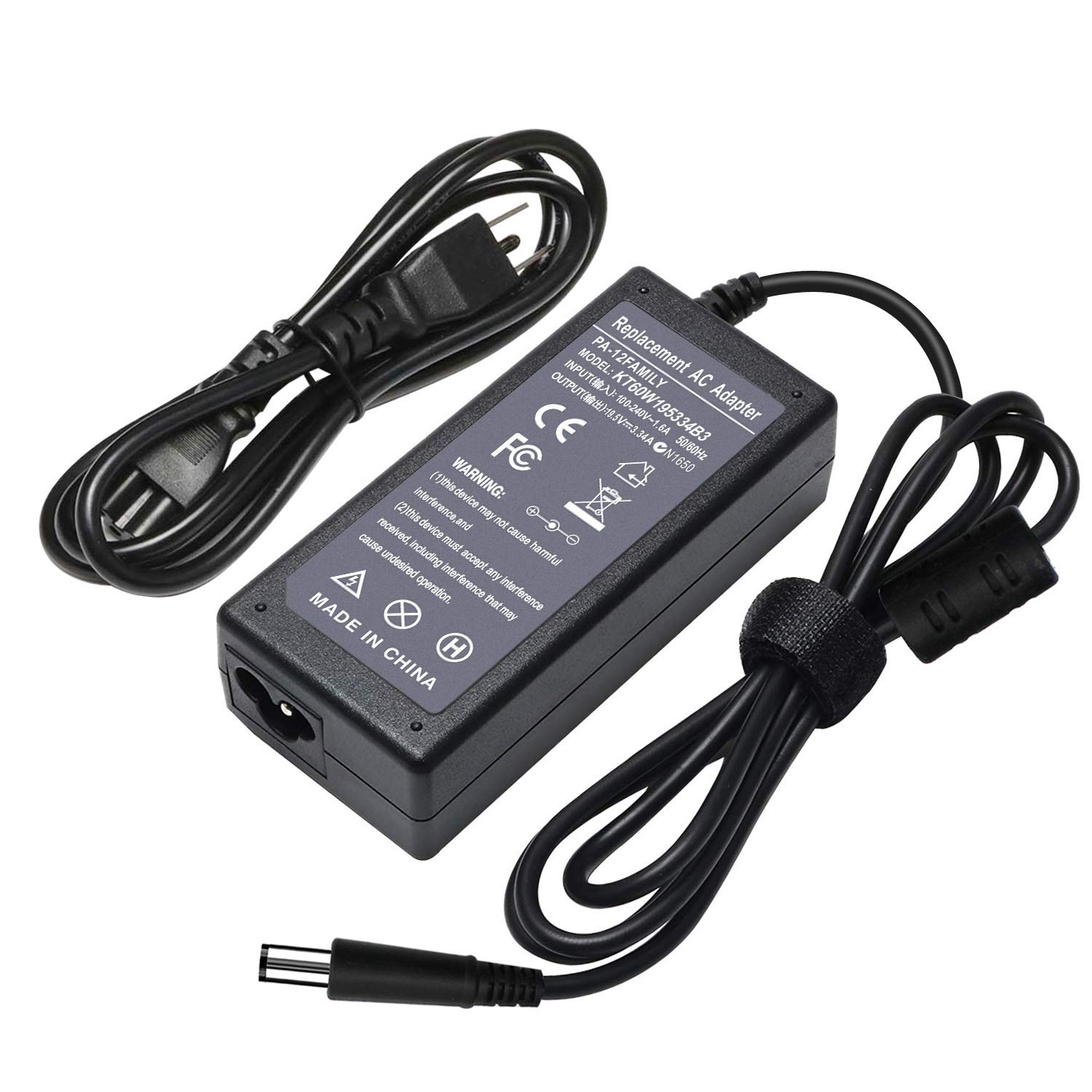 Photo 1 of 19.5V 3.34A 65W Charger Adapter for Dell Inspiron 15 3520 3521 3531 3541 3542 3543 3537 Chromebook 11 3180 3189 Latitude E5440 E5470 7480 E6540 E7440 E7450 E7250 E6440 E6430 7490 7290 5490 5590 5290