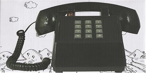 Miniatura 9 de Opis PushMeFon Cable El teléfono fijo para el hogar en estilo retro - Teléfono con botón vintage no eléctrico para conexiones fijas en negro