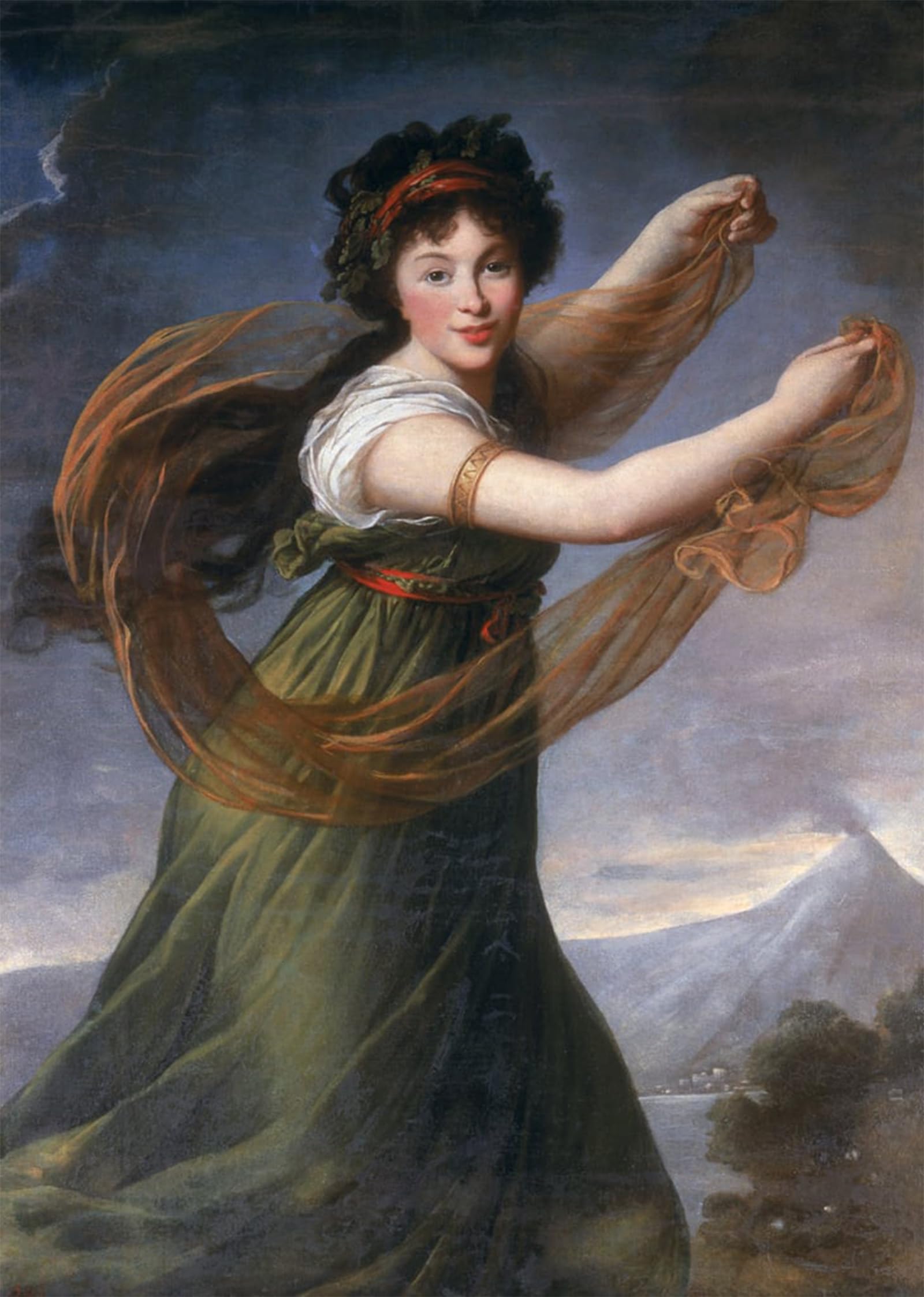 ARTXLXXBN Famous Prints Artwork Pictures Poster Painting Art Portrait of Pelagia Sapiezyna by Elisabeth Louise Vigee Lebrun Artwork Landscape Pictures for Home Decor 60x90cm