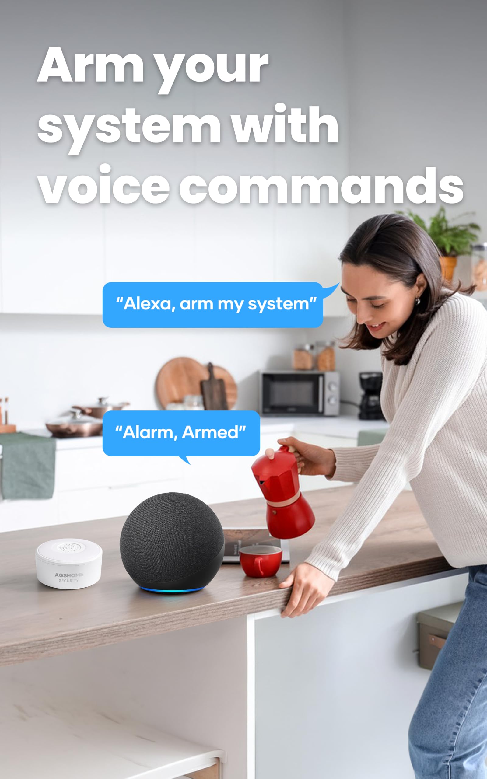 AGSHOME Alarme Maison sans Fil avec Caméra WiFi 1080P