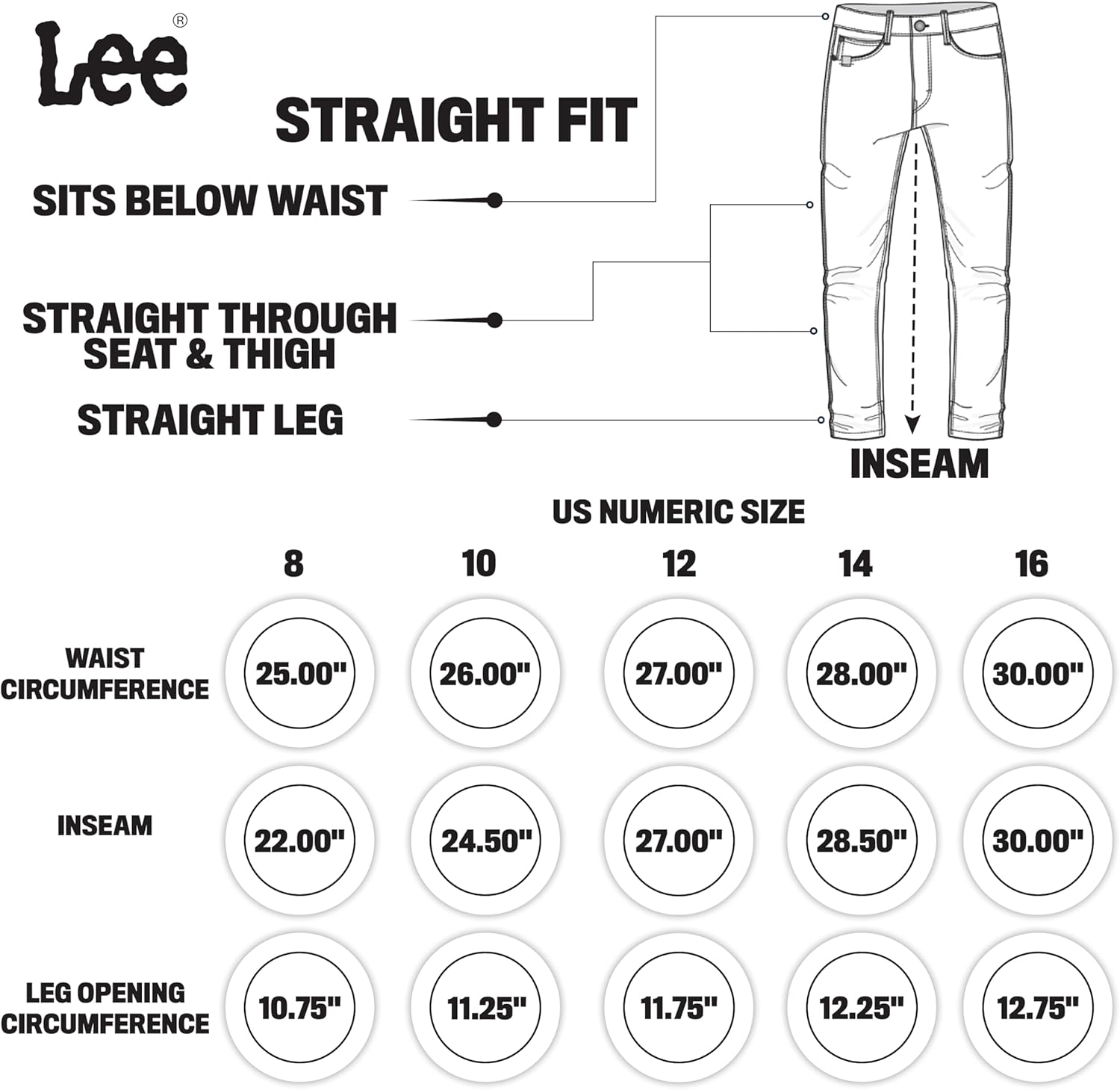 Lee Boys' 5 Pocket Straight Fit Stretch Waist Denim Jeans - Image 6