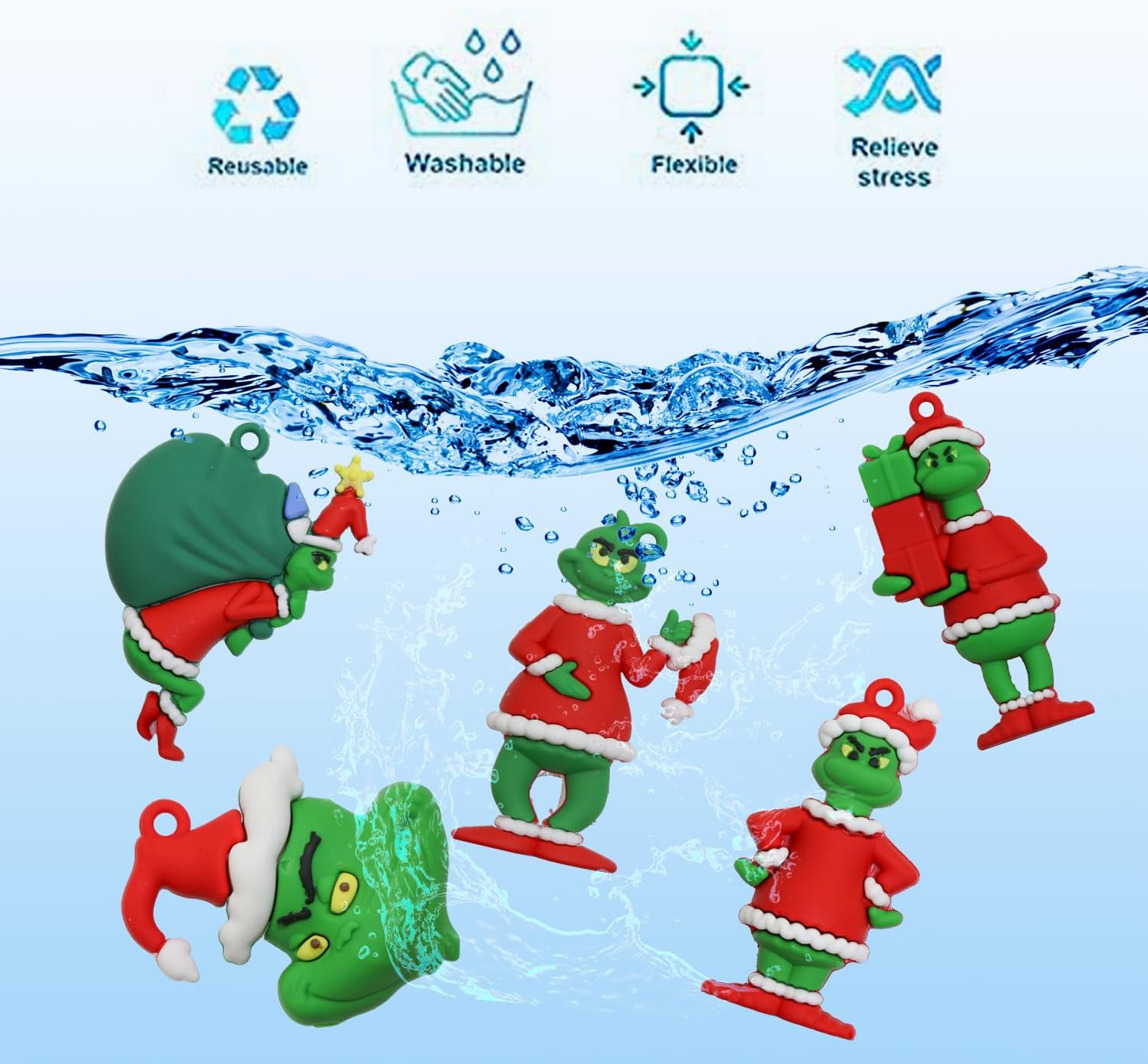 24Pcs Mini Christmas Collectible Dolls Figurines,Tree Hanging Ornament Gifts for Xmas Goodie Bag Stuffers Winter New Year Holiday Party Favors Decorations image 2
