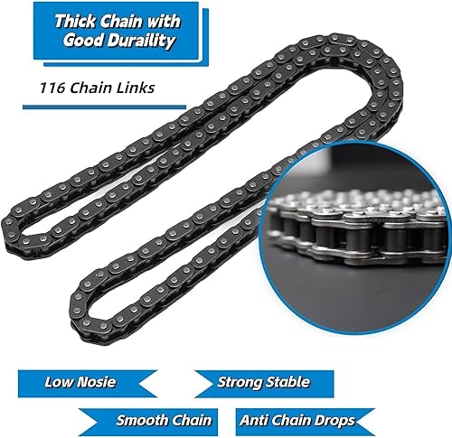 Miniatura 3 de Kit de cadena T8F, juego de piñones delanteros y traseros para karts modificados, cuatrimotos, mini motocicletas, reemplazo de engranajes de alta