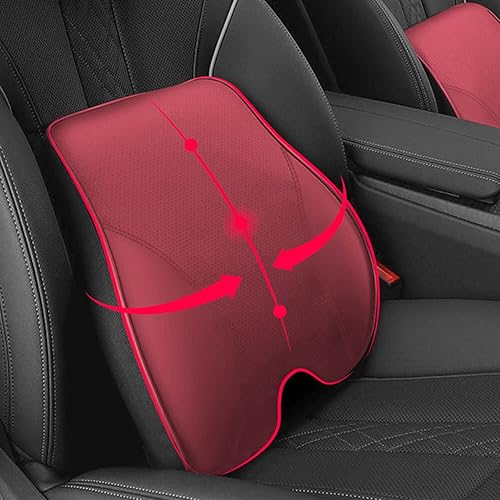 Almohadas de apoyo lumbar soporte de cuero para la espalda almohada lumbar de espuma viscoelástica para asiento de automóvil almohada de apoyo para