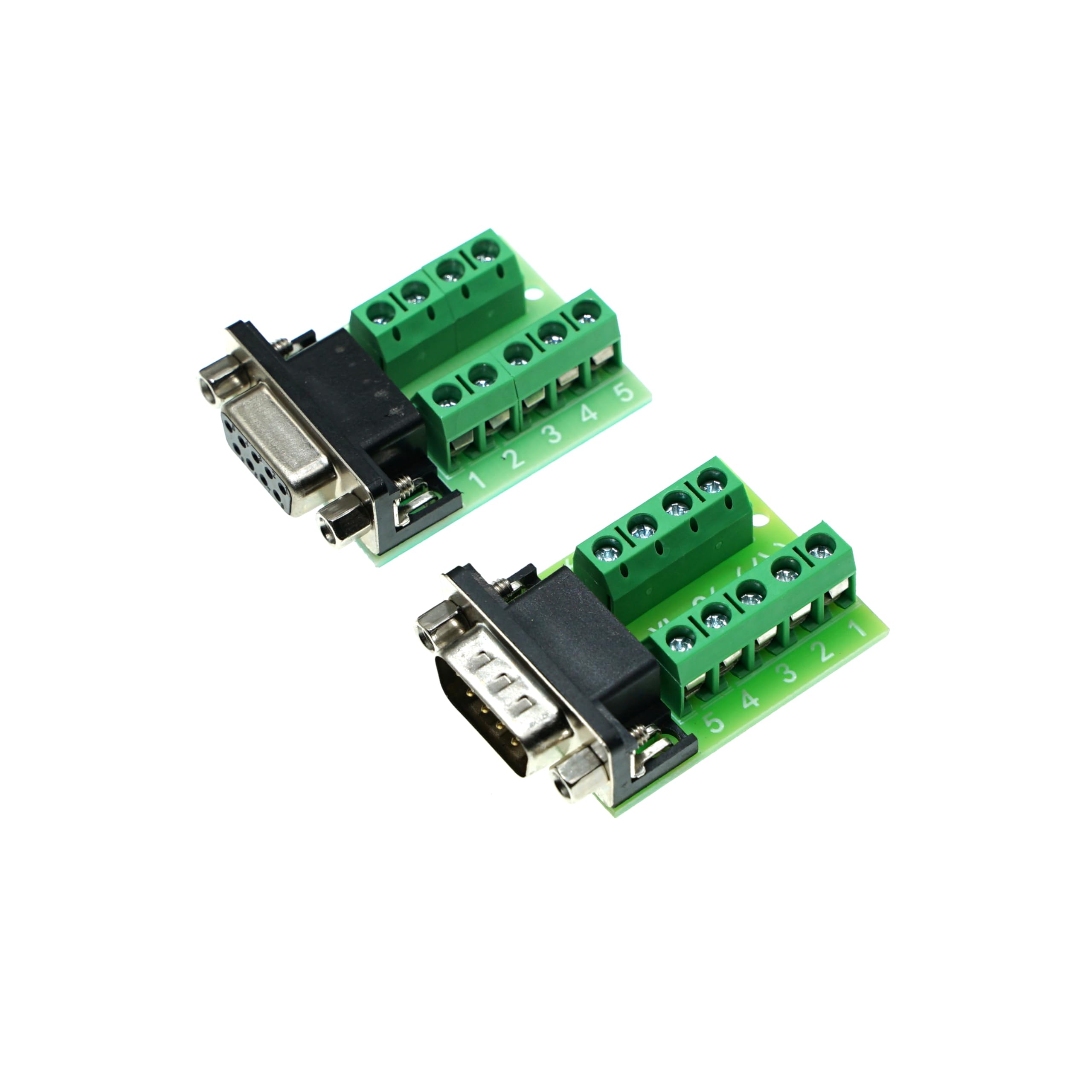 B9 Splitter Cable Connector RS232 Serial 9-Pin DB9 Male to Female Adapter (Durable Metal Housing, 1 Male + 1 Female Ports)