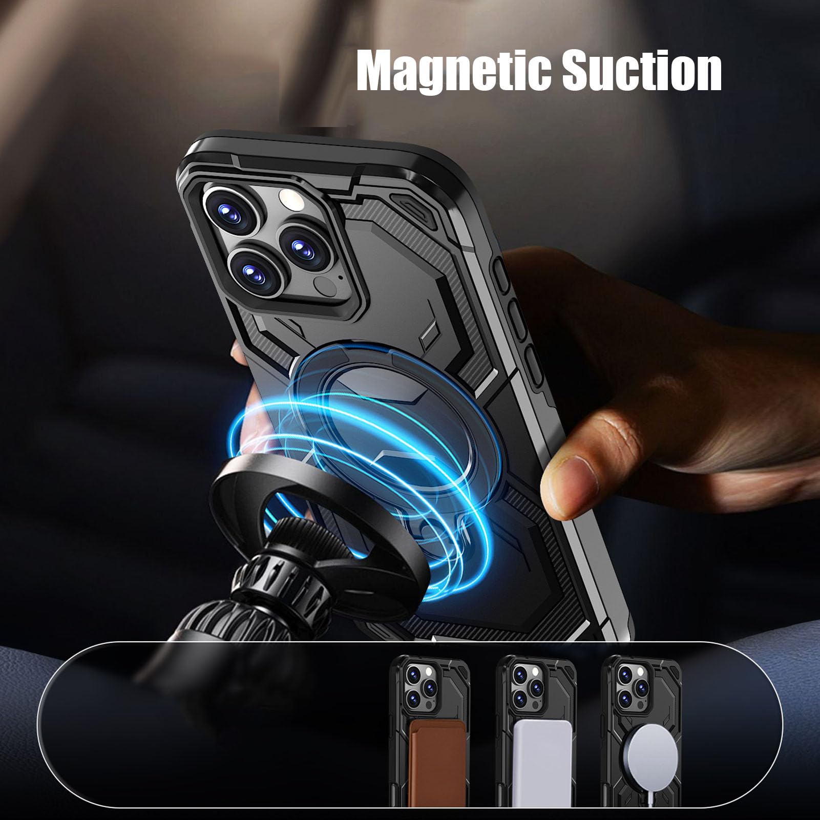 Magnetyczne etui na iPhone'a 17 PRO Max / 17 Pro/Air/17, obrotowy