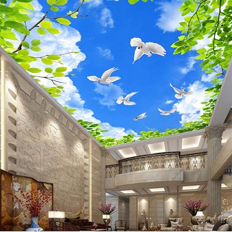 Amazon Co Jp カスタム天井壁画壁紙hdブルースカイグリーンリーフホワイトハト写真壁布リビングルームテーマホテル天井壁紙 250x175cm Diy 工具 ガーデン Amazon Co Jp カスタム天井壁画壁紙hdブルースカイグリーンリーフホワイトハト写真壁布リビングルームテーマホテル天井壁紙 250x175cm Diy 工具 ガーデン
