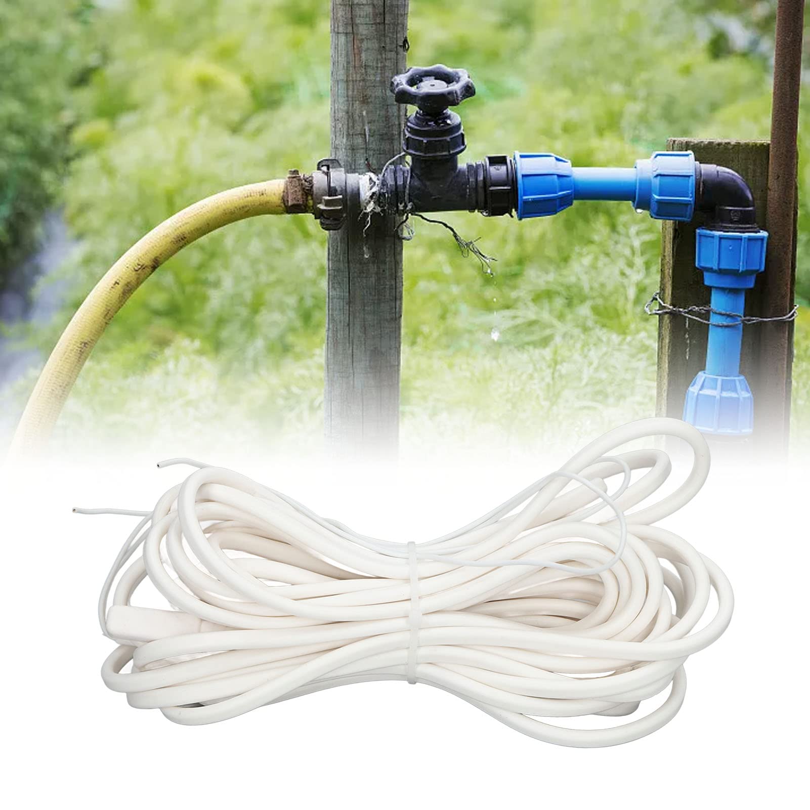 Haofy Cable Calefactor de Tubería Impermeable, 10 M de Longitud, CA 220 V, 400 W, Más Seguro en Calefacción para Uso Comercial y Residencial