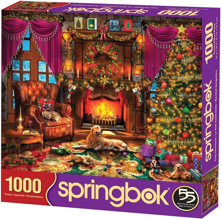 Springbok's 1000 Piece Jigsaw Puzzle Cozy Christmas - Made in USA
