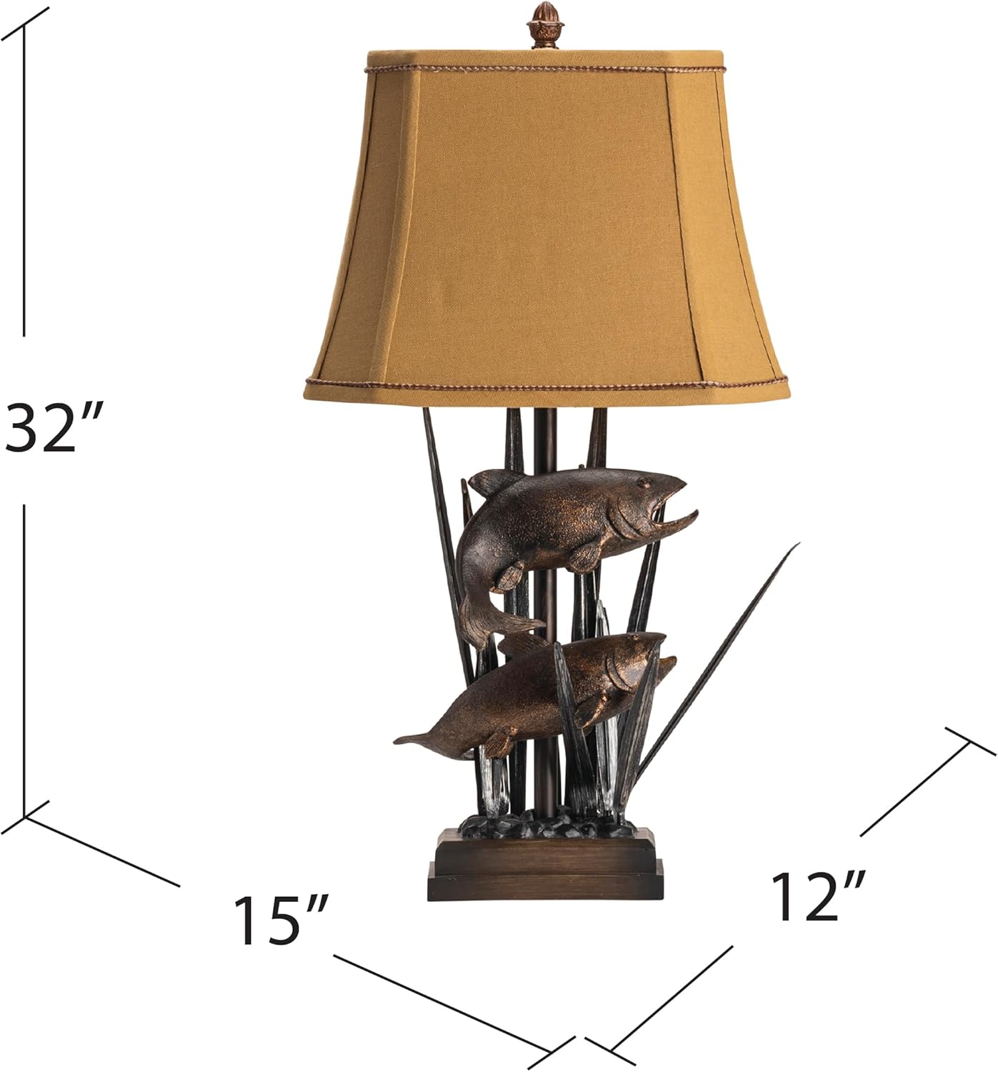 Crestview Collection Upstream 1 Light Table Lamp, Bronze