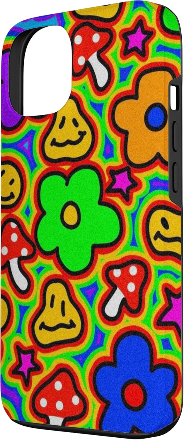 Retro Trippy Hippie Y2k Mushroom Indie Aesthetic Kidcore Case for iPhone 13