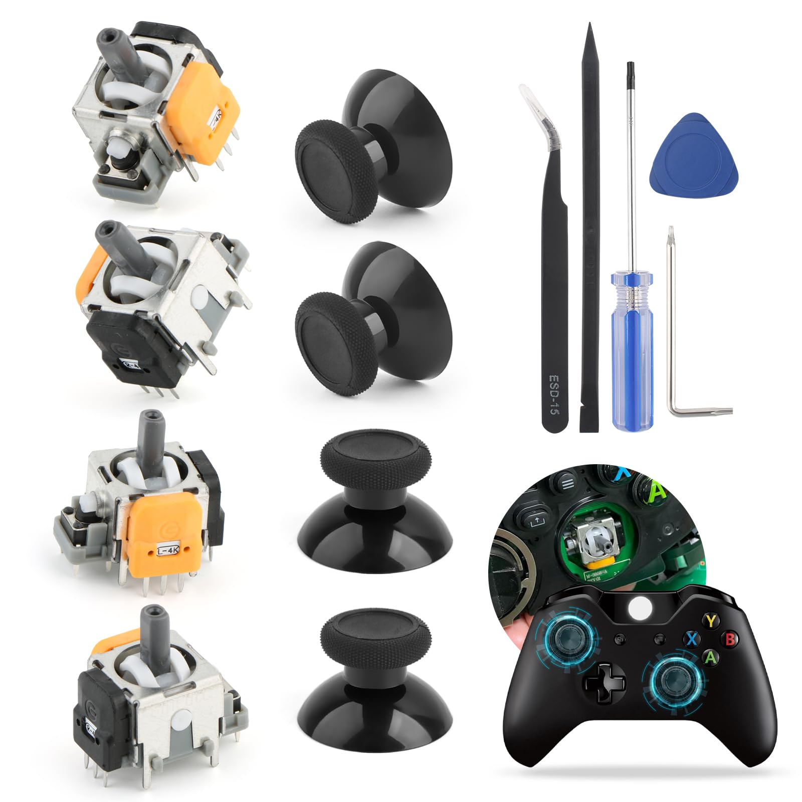 JOYSTICK ハンドルステムセット Amazon.com: 4Pack Joysticks for XboxOne S/X Hall Effect Joystick