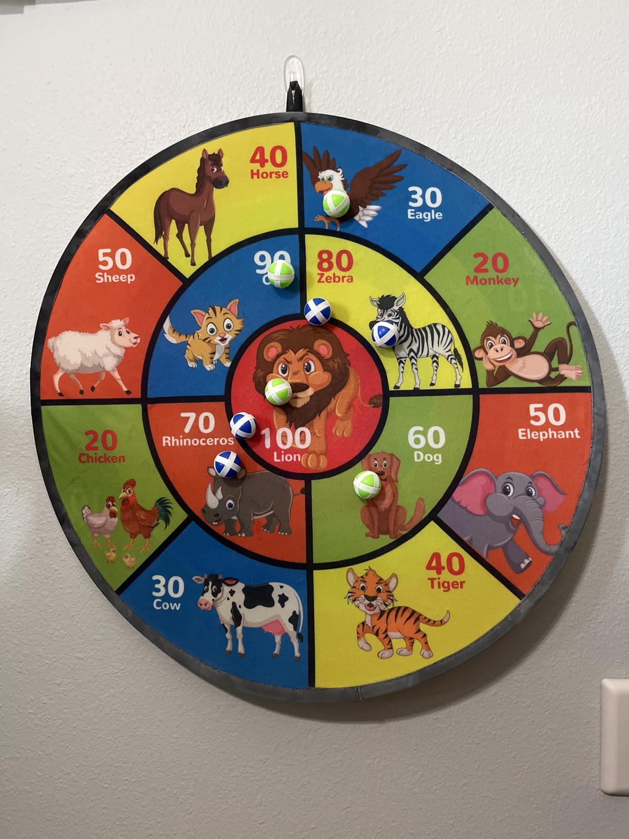 Dart Board for Kids Ages 4-8 - 29" Double-Sided Dart Board with Sticky Balls and Darts,Boys Toys for Ages 8-13,Valentines Day Gifts for 7 8 9 10 11 12 13 14 Year Old, Indoor/Outdoor Party Game Toys