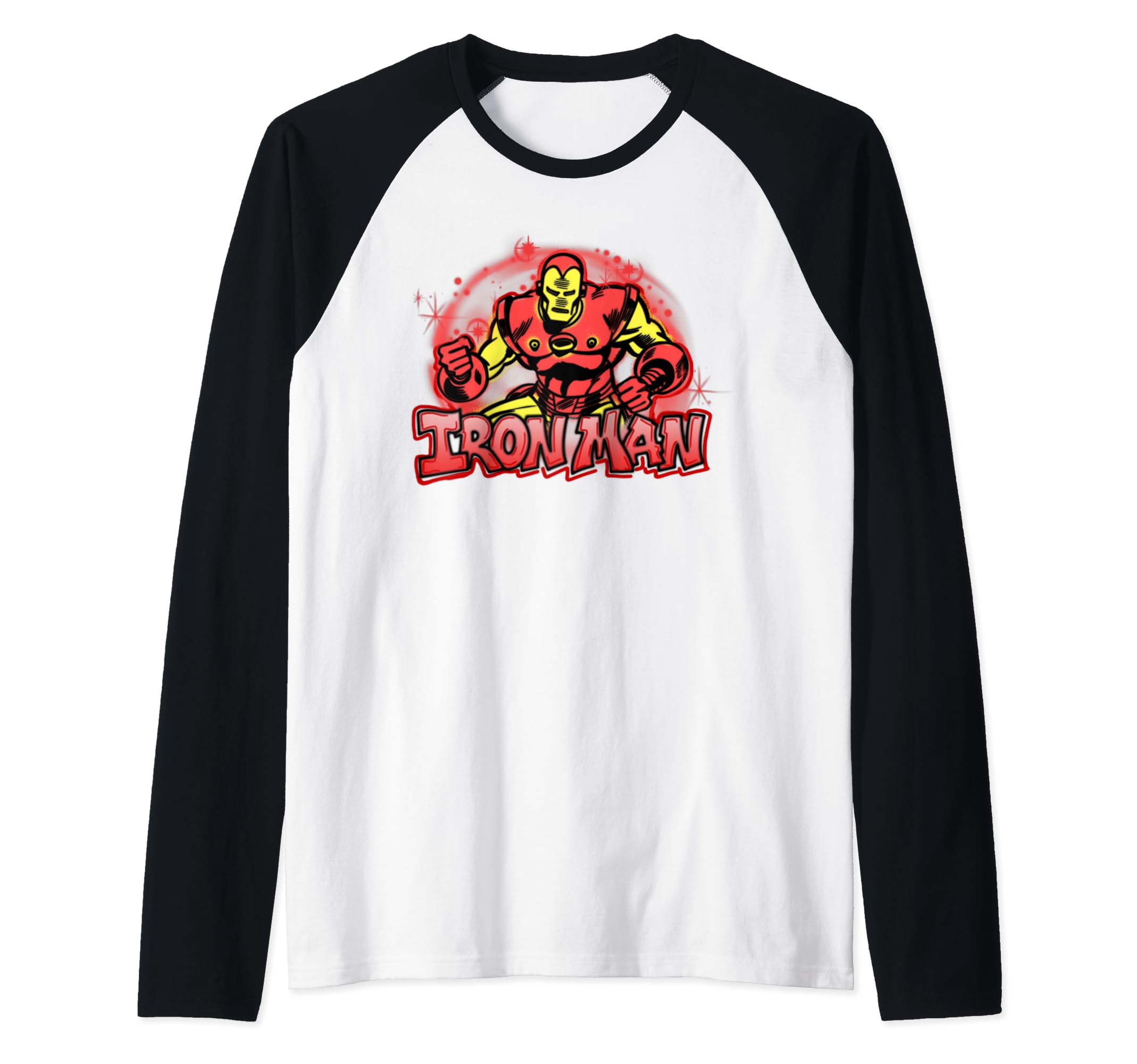 T-shirt Iron Man Marvel baseball raglan à offrir pour anniversaire