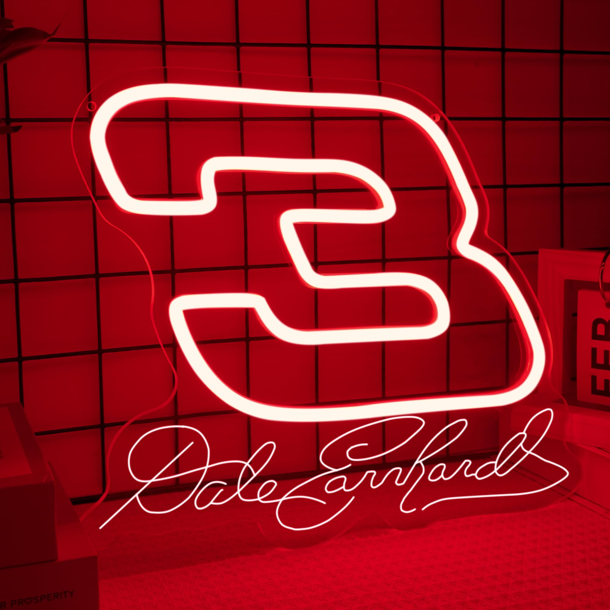 YHOPESPZ Dale Earnhardt's 3 Neon Sign Legends Never Die Neon