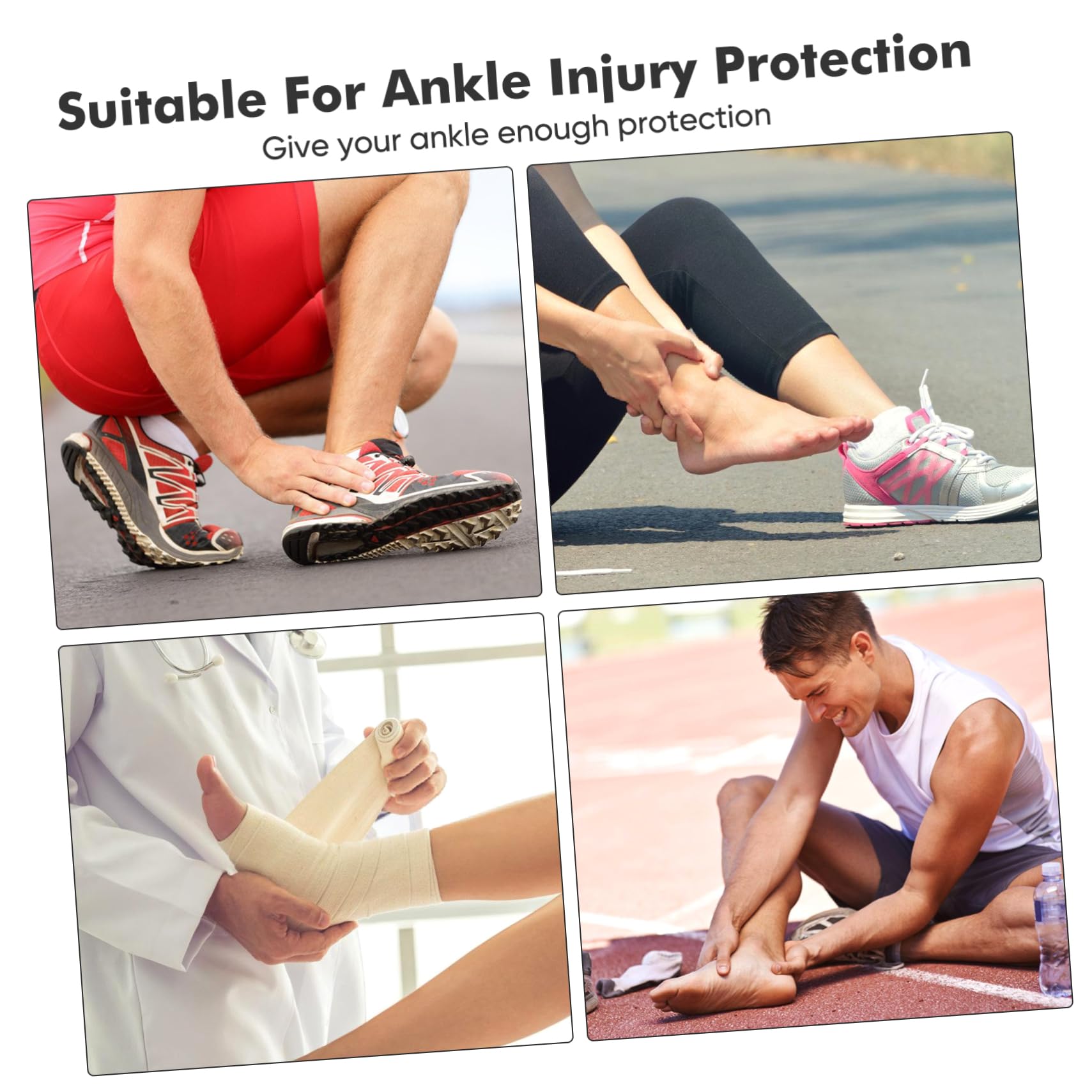 NULYLU Ankle Support Adjustable Angle Strip Fixed Ankle Brace for Drop Foot Breathable Material Black Foot Fracture