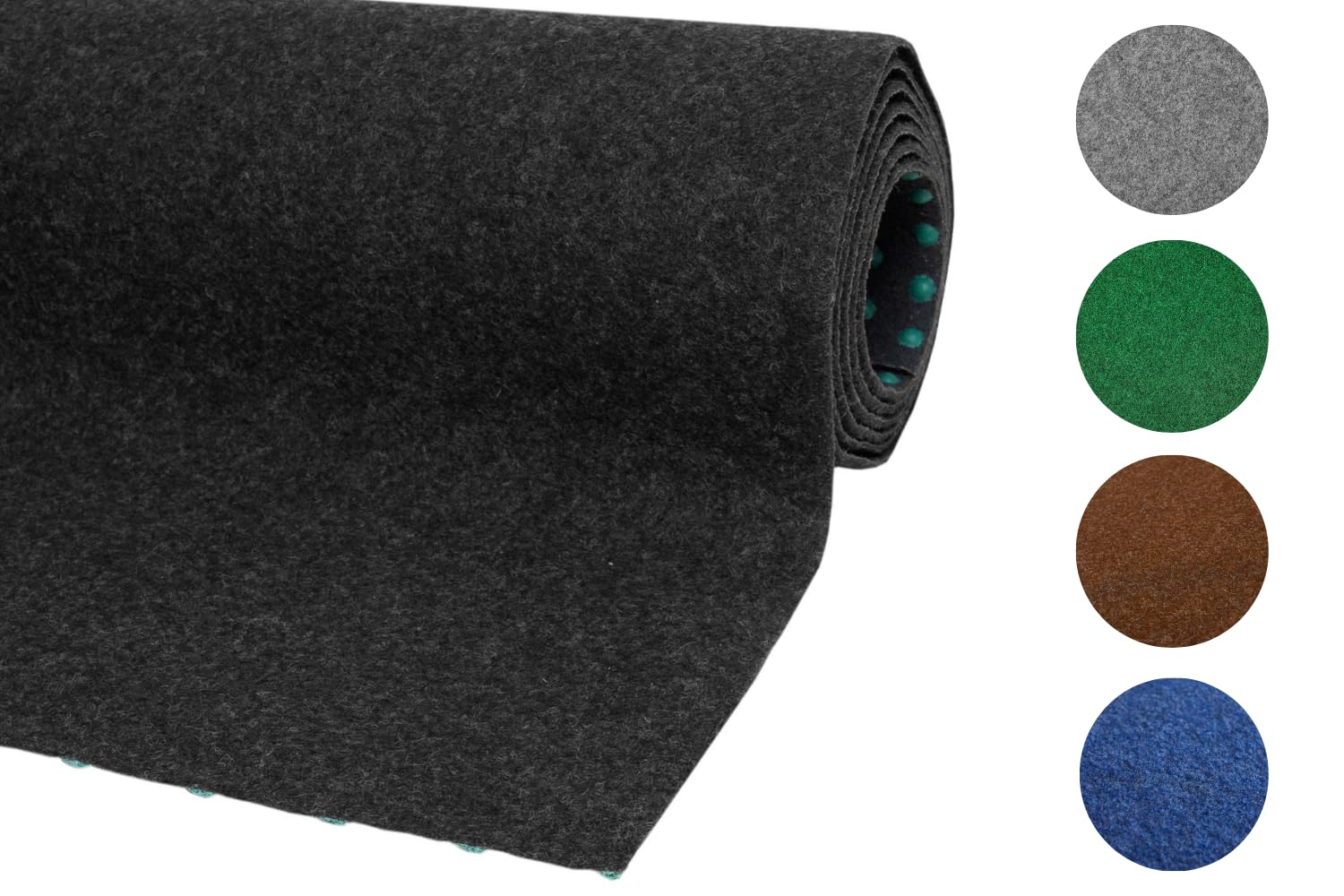 misento Kunstrasen Outdoor Teppich - wetterfester Rasenteppich für Balkon, Terrasse & Garten - leicht zu verlegen - 200 x 100 cm, Anthrazit