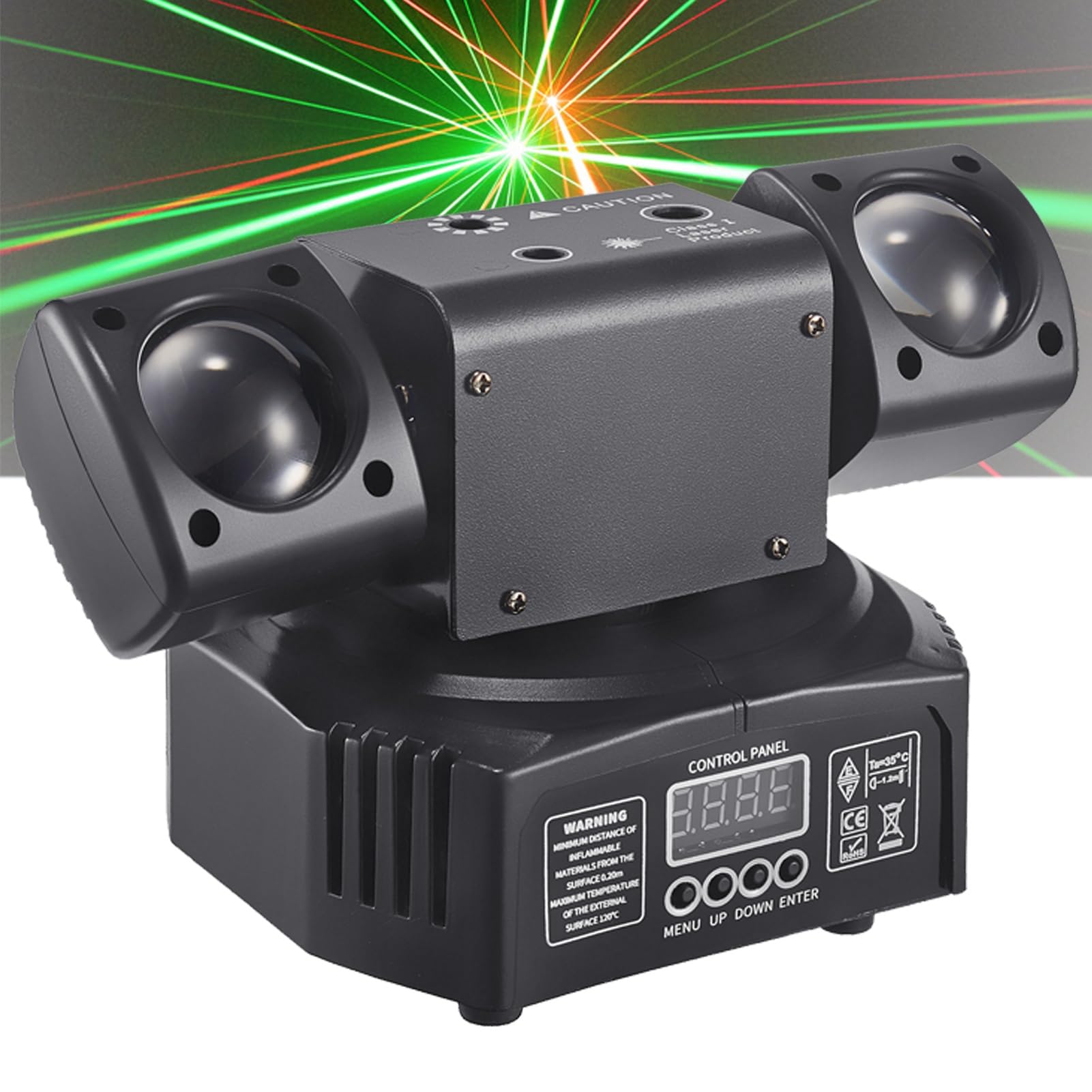 Luces de Fiesta, Luces de Discoteca, Cabezales Dobles, Color RGB, 3535 Cuentas, Cuentas Estroboscópicas de 10 W, Modo de Control de Voz, Ktv, Decoración de Navidad y Halloween.