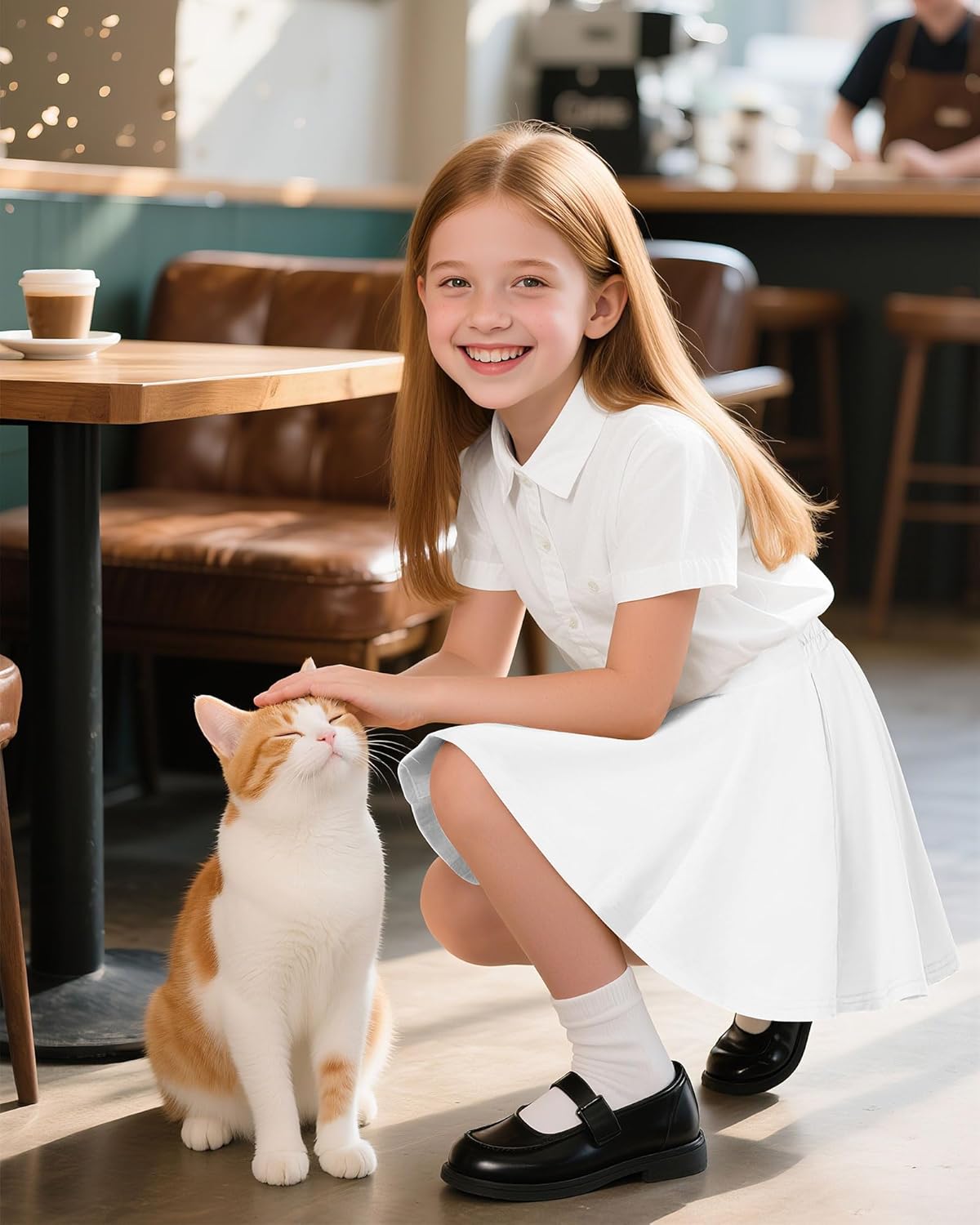 Little Girls Skirts Athletic Uniform Skirts Built in Shorts Casual Mini Skorts for Kids with Pockets - Image 8