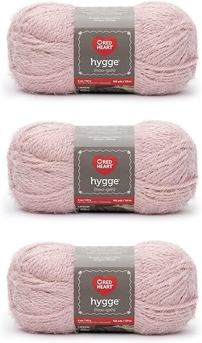 Red Heart Hygge - Hilo en polvo, paquete de 3 unidades de 8.01 oz8 onzas, mezcla de nailon acrílico, 5 voluminosos, 212 yardas, tejido, ganchillo y