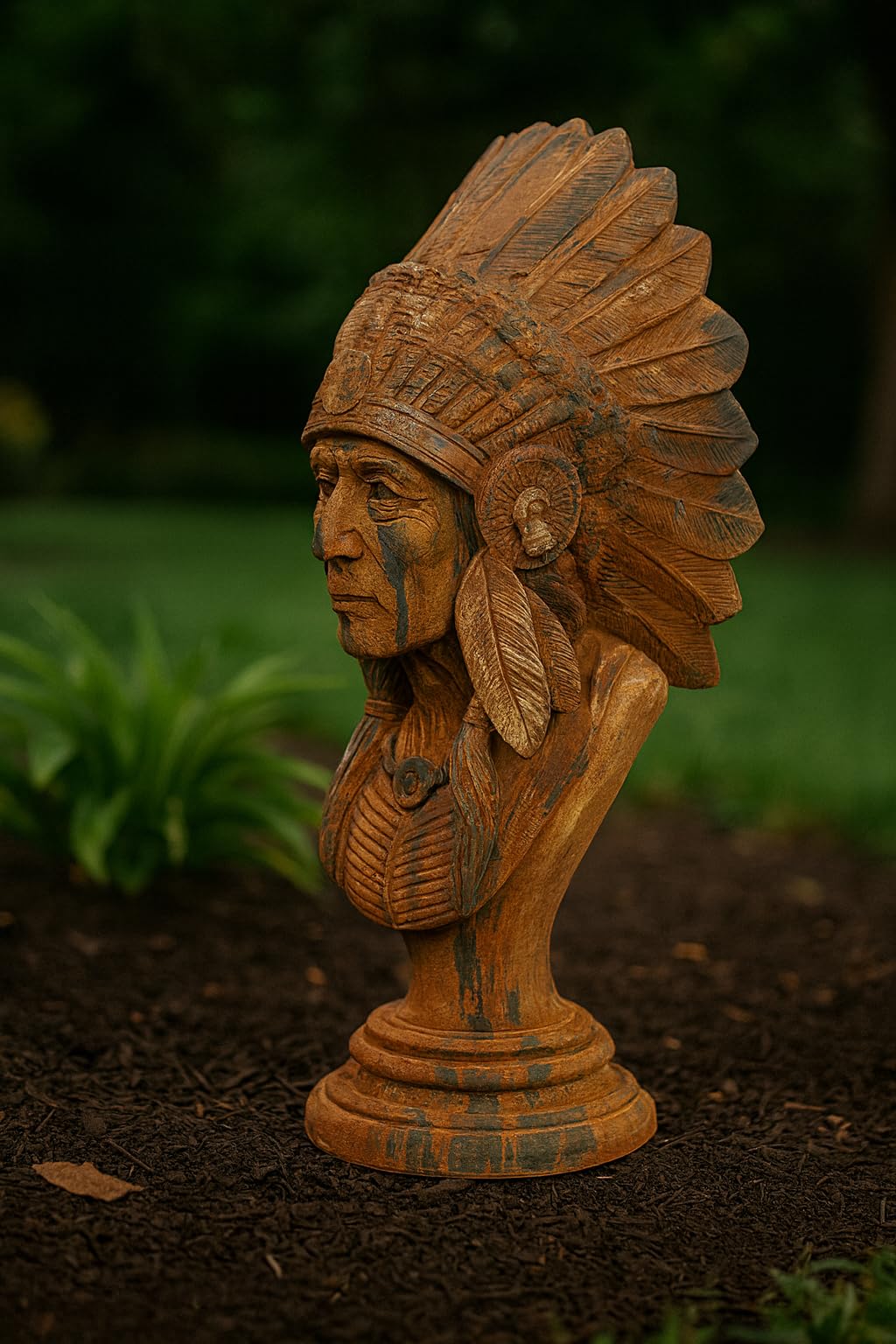 Amazon.com: Solid Rock Stoneworks Native American Indian Chief