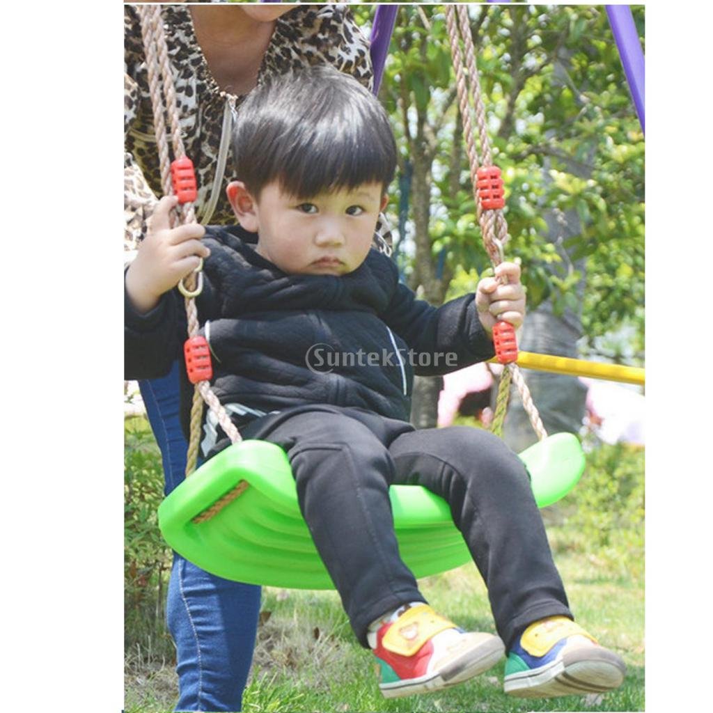 Altalena con Sedile E Corda in Nylon da 1,28 M per Bambini, Ideale per Giochi in Giardino, Blu