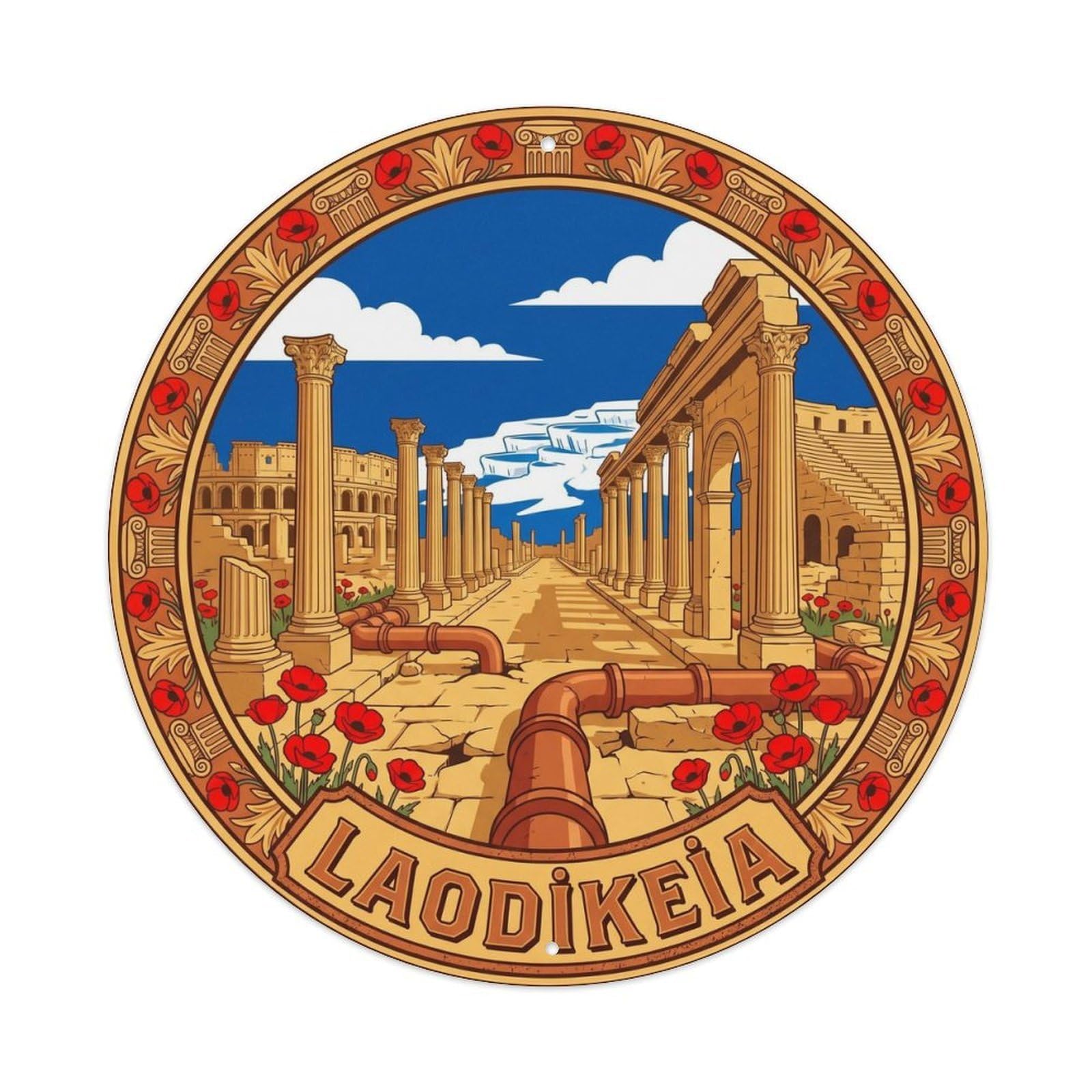 Colossae Ancient City Anatolian Heritage Metal Tin Sign