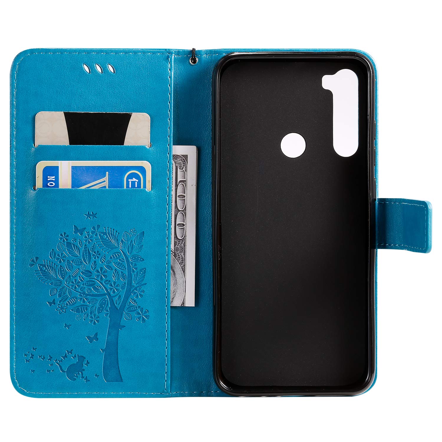 Cover Xiaomi Redmi Note 8 Pro Viola: Flip Case Pelle con Porta Carte