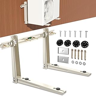 Mini Split Wall Mounting Bracket, Heavy-Duty Outdoor Wall Bracket for 7000 Btu to 12000 Btu Ductless Mini Split Air Conditioner AC Heat Pump Systems, Max 400 Lb Capacity