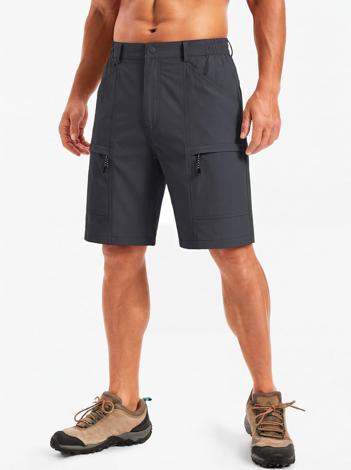 TACVASEN Men's Hiking Cargo Shorts 10" Quick Dry Lightweight Stretch Dress Shorts Outdoor Golf Travel with 5 Pockets - Image 2