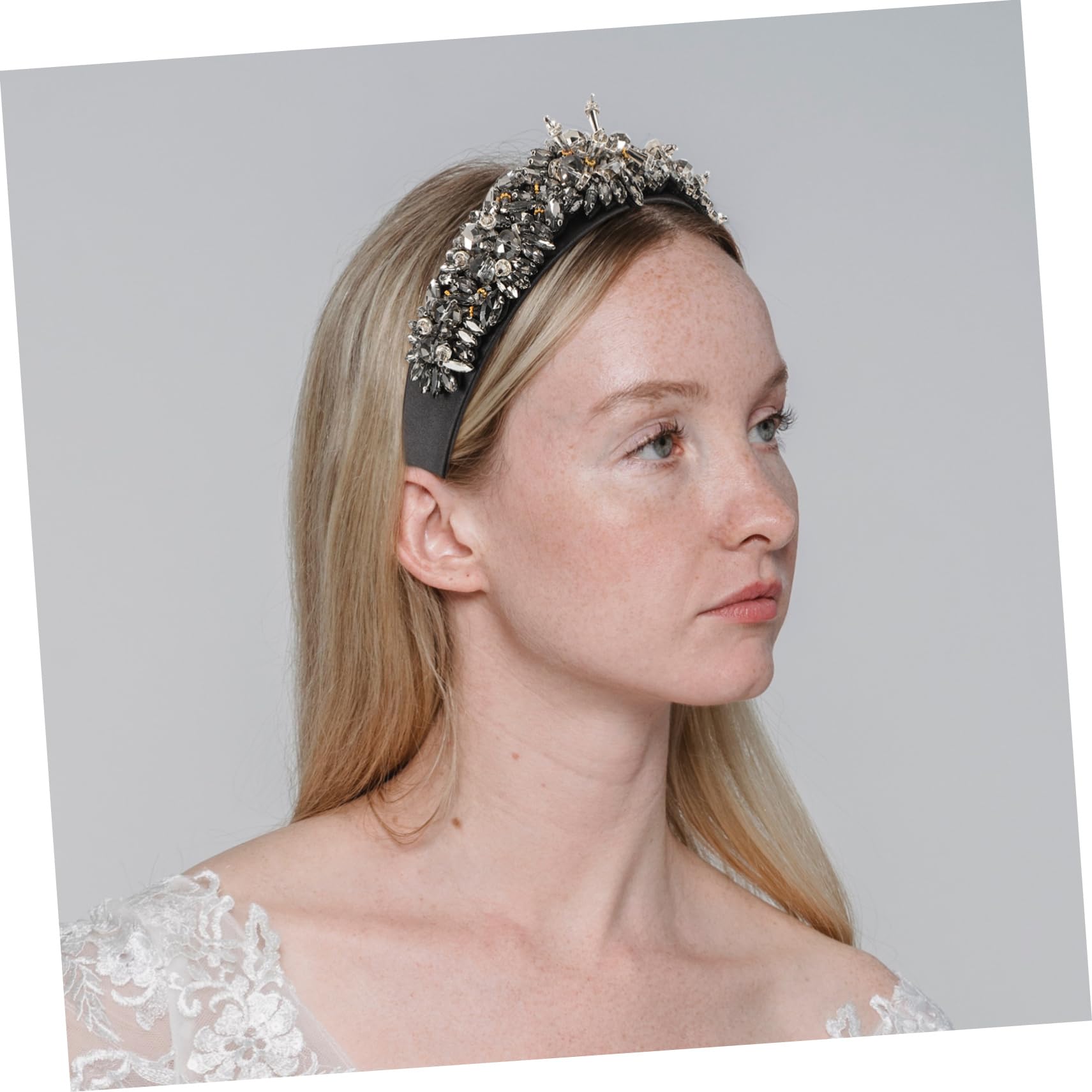 SOLUSTRE Stirnband Für Mädchen Im Barockstil Mit Diamantdeko Haarschmuck Aus Hochwertigem Material Flexibel Bruchfest Für Alltag Baden Und Partys