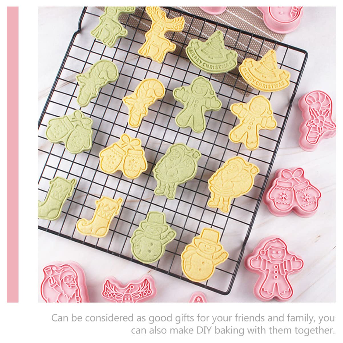 PRETYZOOM 32 Piezas Molde De Galletas Moldes Para Dulces Diy Molde Para Pastel Molde Para Galletas De Prensa De Galletas Amante De La Repostería Molde De Torta Rosa Páginas