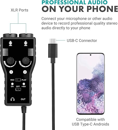 Miniatura 4 de Movo Kit de grabación de podcast para teléfonos inteligentes, paquete de 2 micrófonos de condensador, 2 soportes de micrófono de escritorio, 2