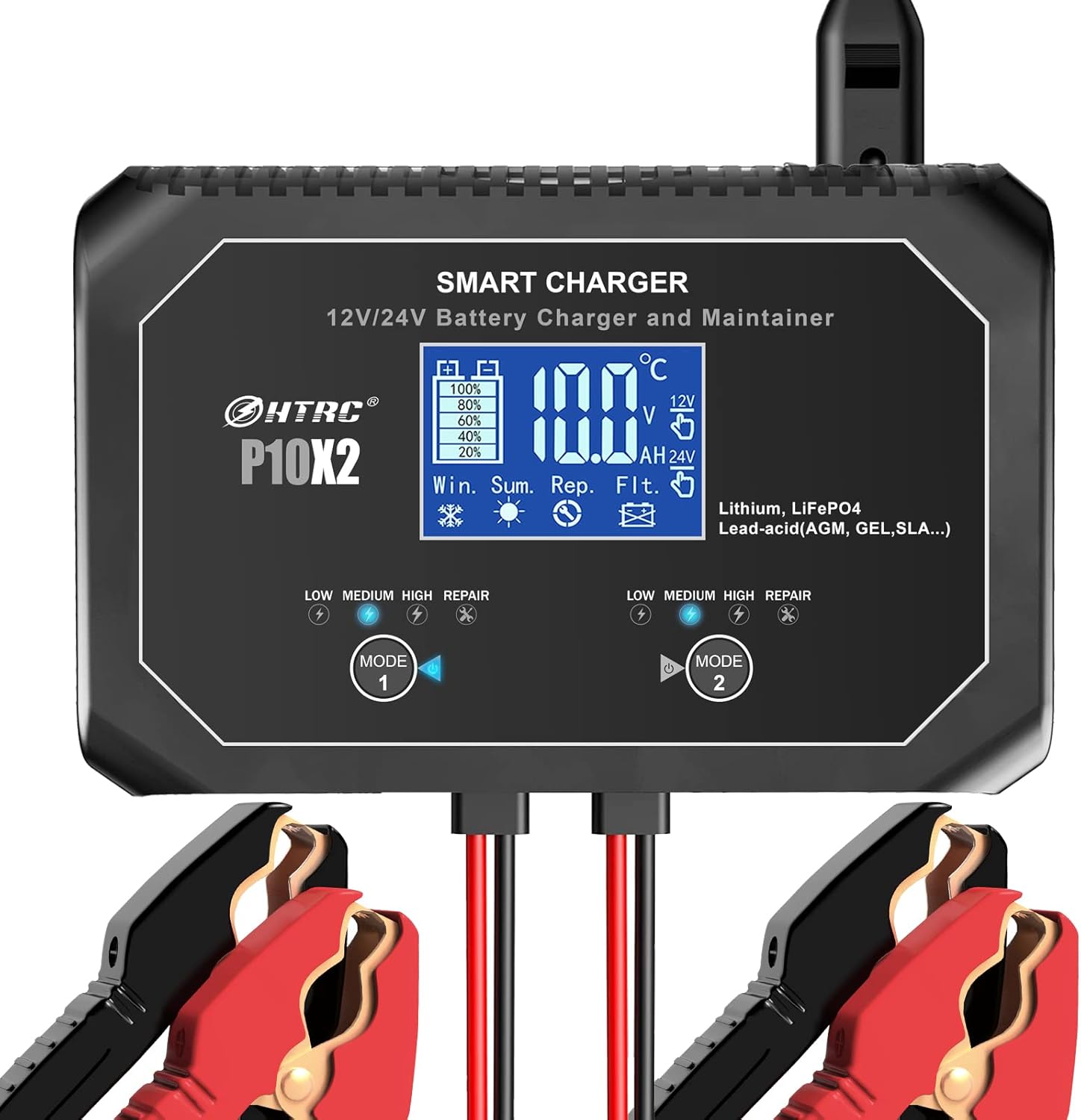Buy 20Amp (10Amp Per Bank) Dual Smart Charger,Car Battery Charger,12V