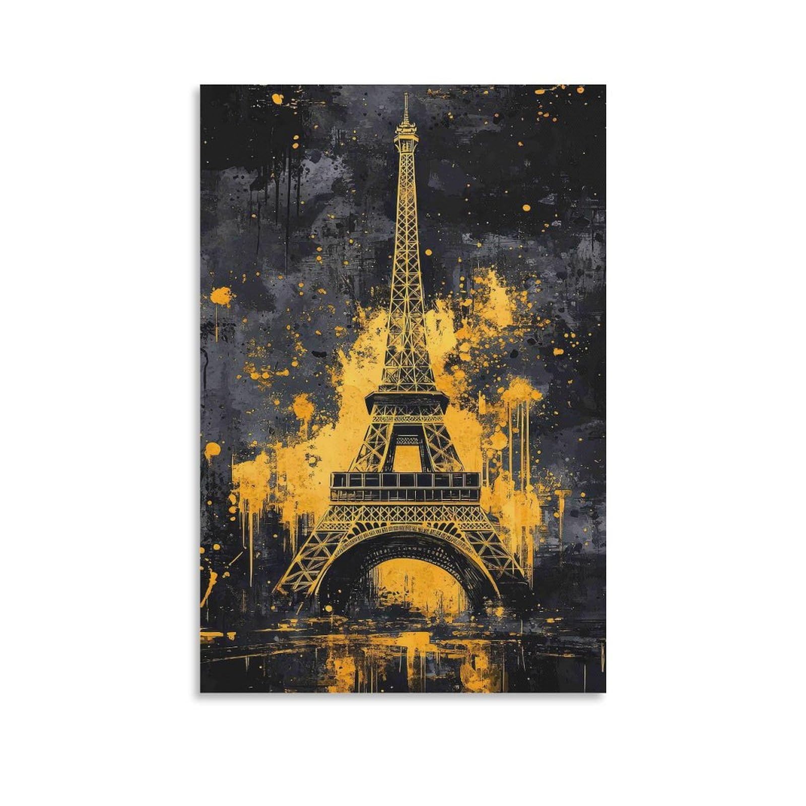 Eiffel Tower Art Print Wall Decor Poster Giclee Canvas Prints Modern Wall Art Picture Wall Hanging for Home Decorations 24x36inch(60x90cm)