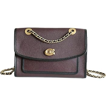 oxblood coach purse