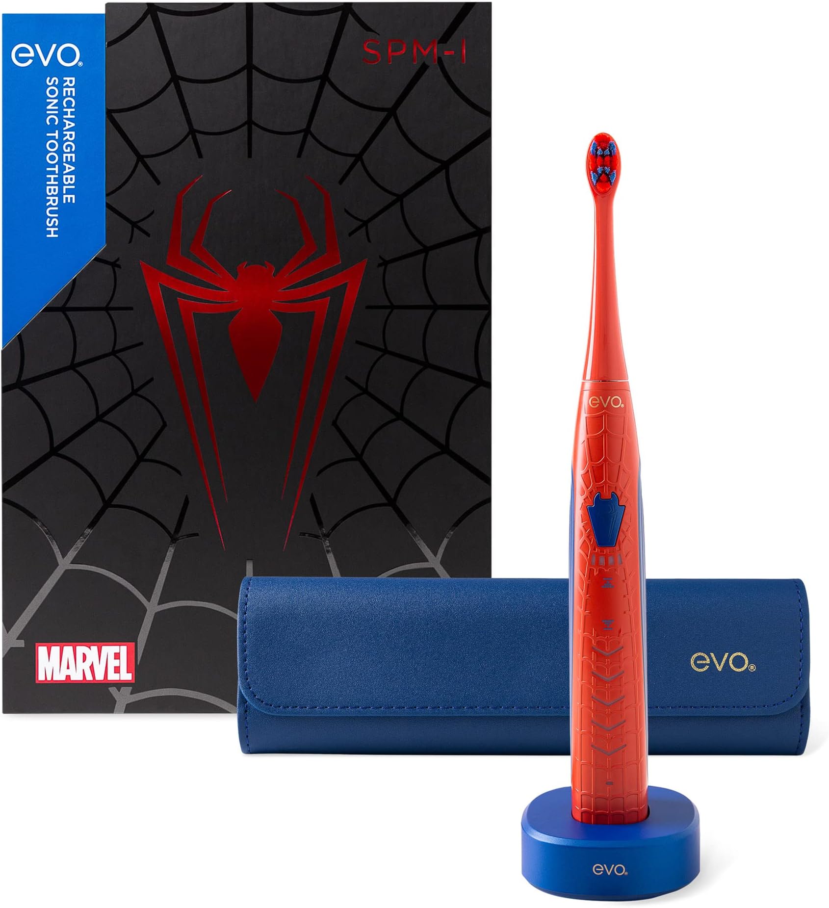 SPM-1 Rechargeable Sonic Toothbrush, Marvel Spider-Man, Marvel Comics, Marvel Gifts for Men, Mens Gift Set, Accessories Included - Standard Edition