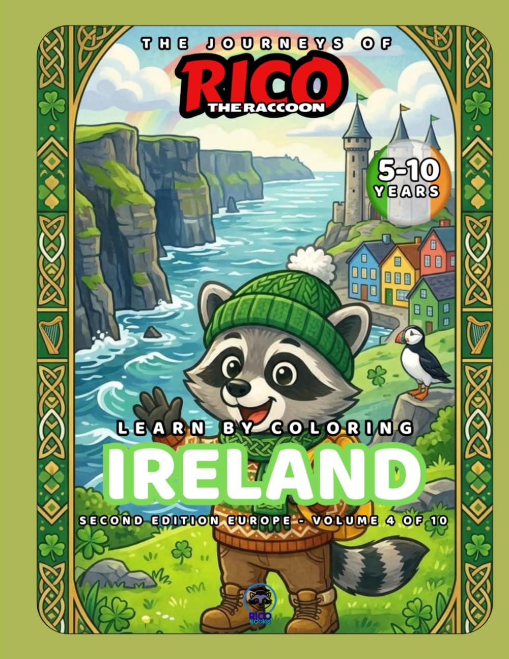 The Journeys of Rico the Raccoon – Ireland | Celtic Legends & Coloring Adventure