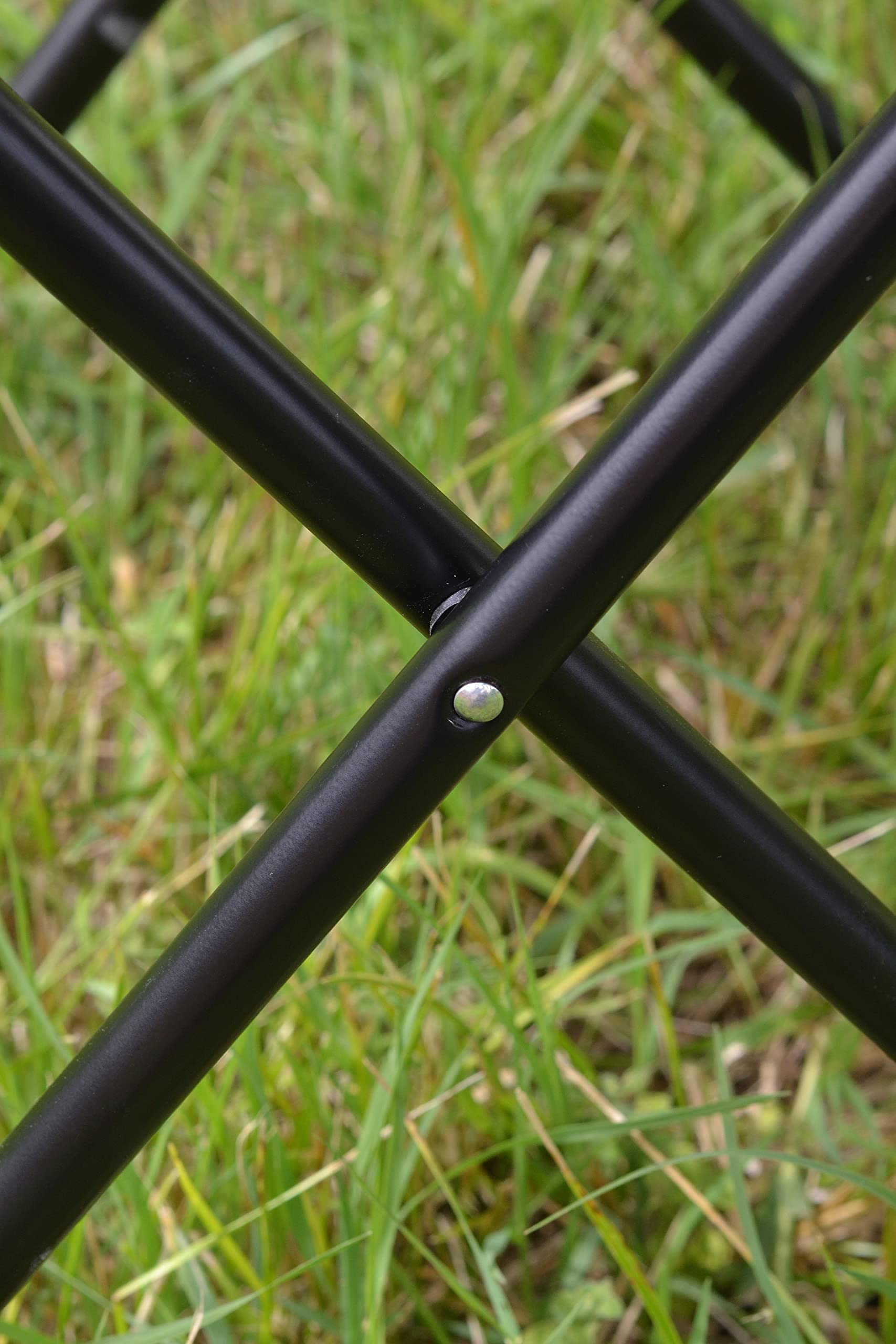 CASTELMERLINO Sgabello Pieghevole Larice cm 40 x 30, H cm 42, Nero Opaco E Larice Naturale