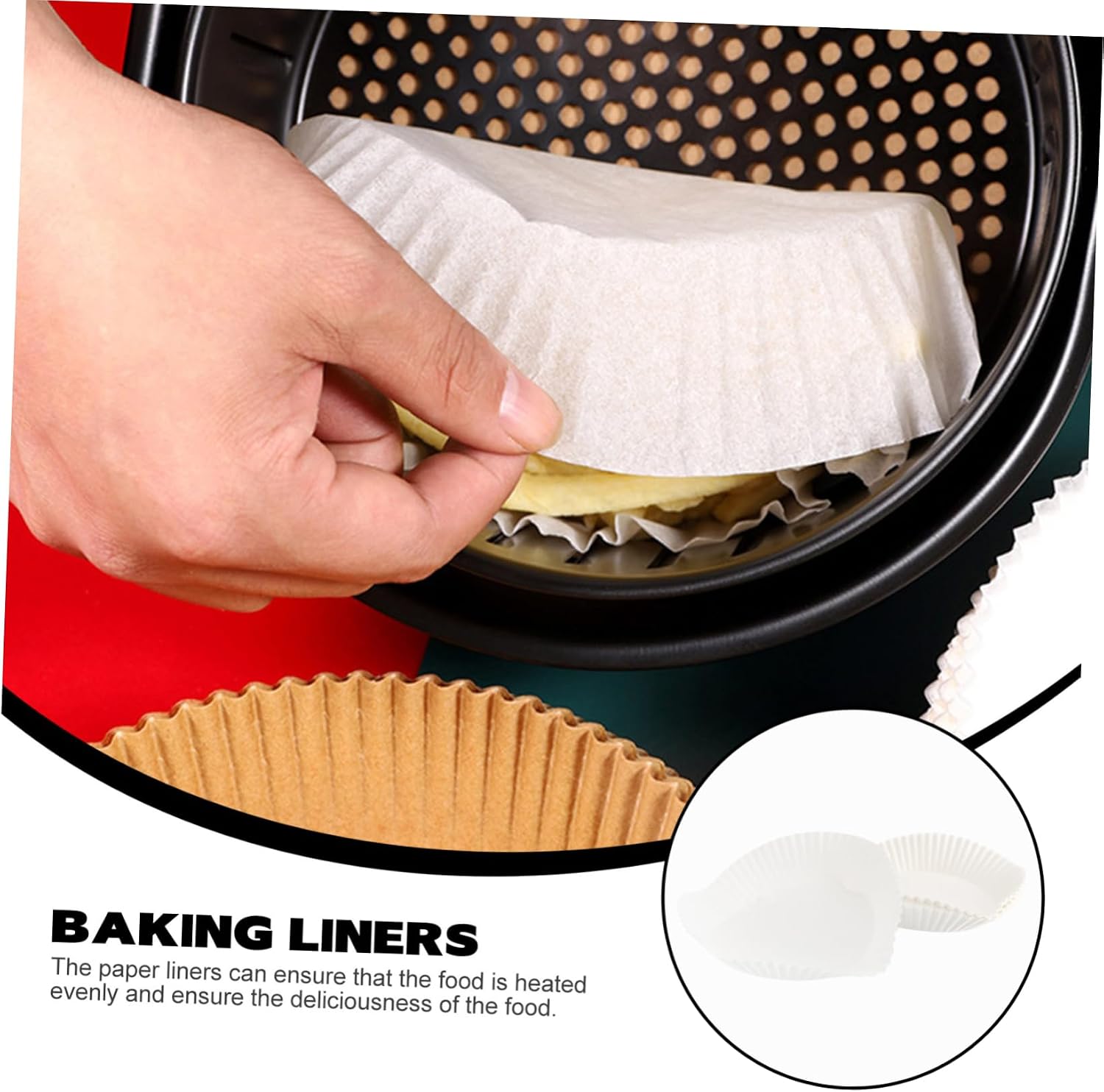 Disposable Baking Liners 50 Pcs Paper Oilproof Heat Resistant