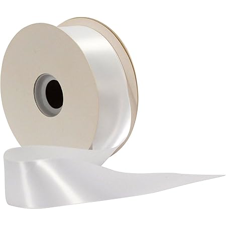 White Satin Ribbon - 50mm Wide - 3 Meters - Many Colours - BUY 3 & Get ...