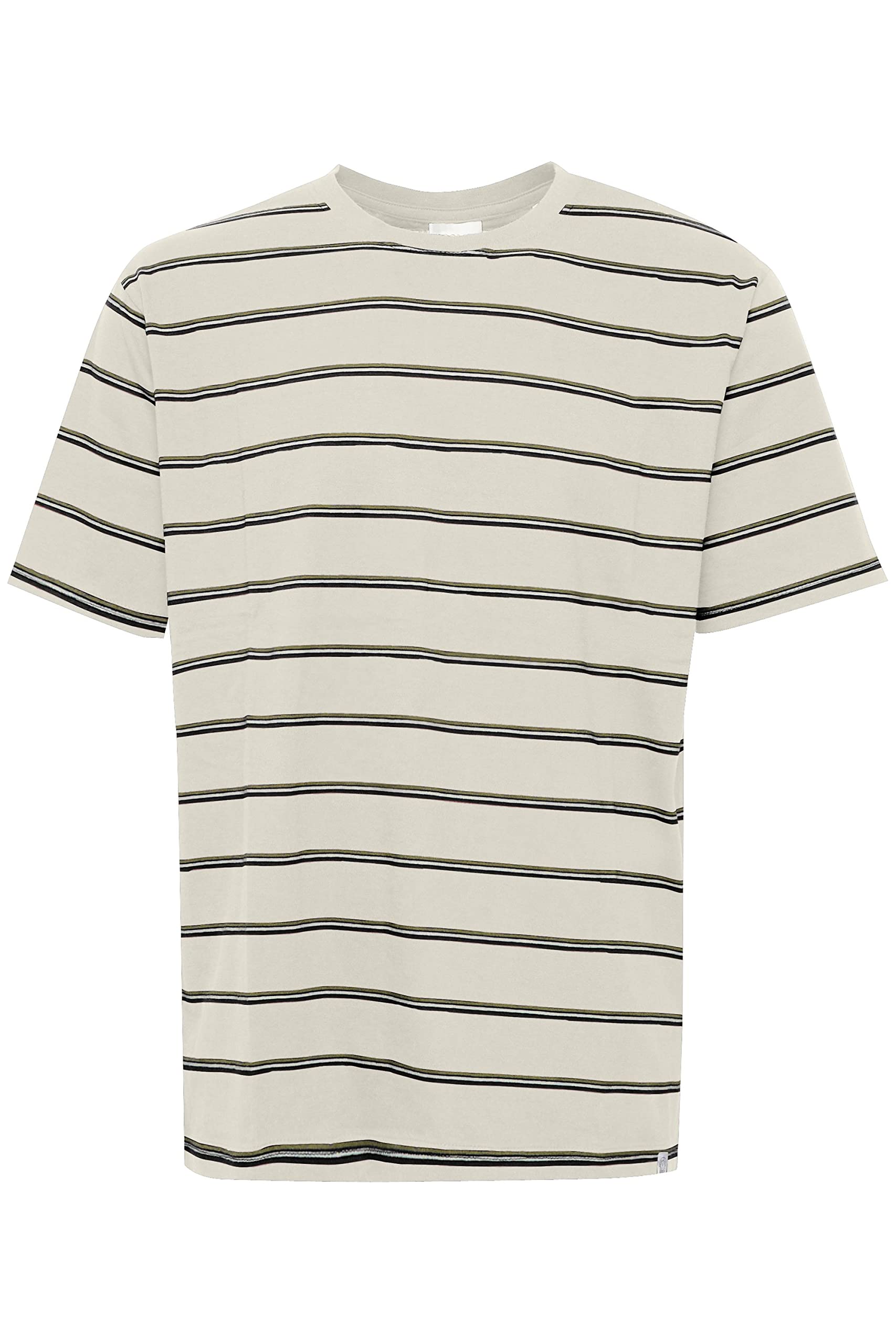 !Solid SDJoel Tee Herren T-Shirt Kurzarm Shirt Basic Hochwertige Baumwoll-Qualität Rundhalsausschnitt Überschnittene Schultern Oversize Fit mit feinen Streifen