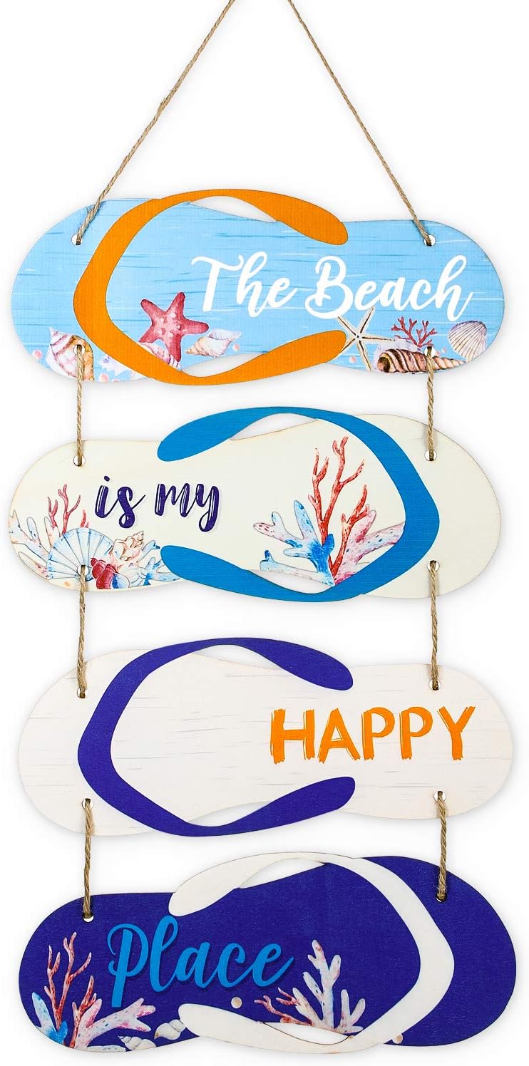 Wooden Beach Wall Hanging Sign Flip Flop Beach Jamaica Ubuy