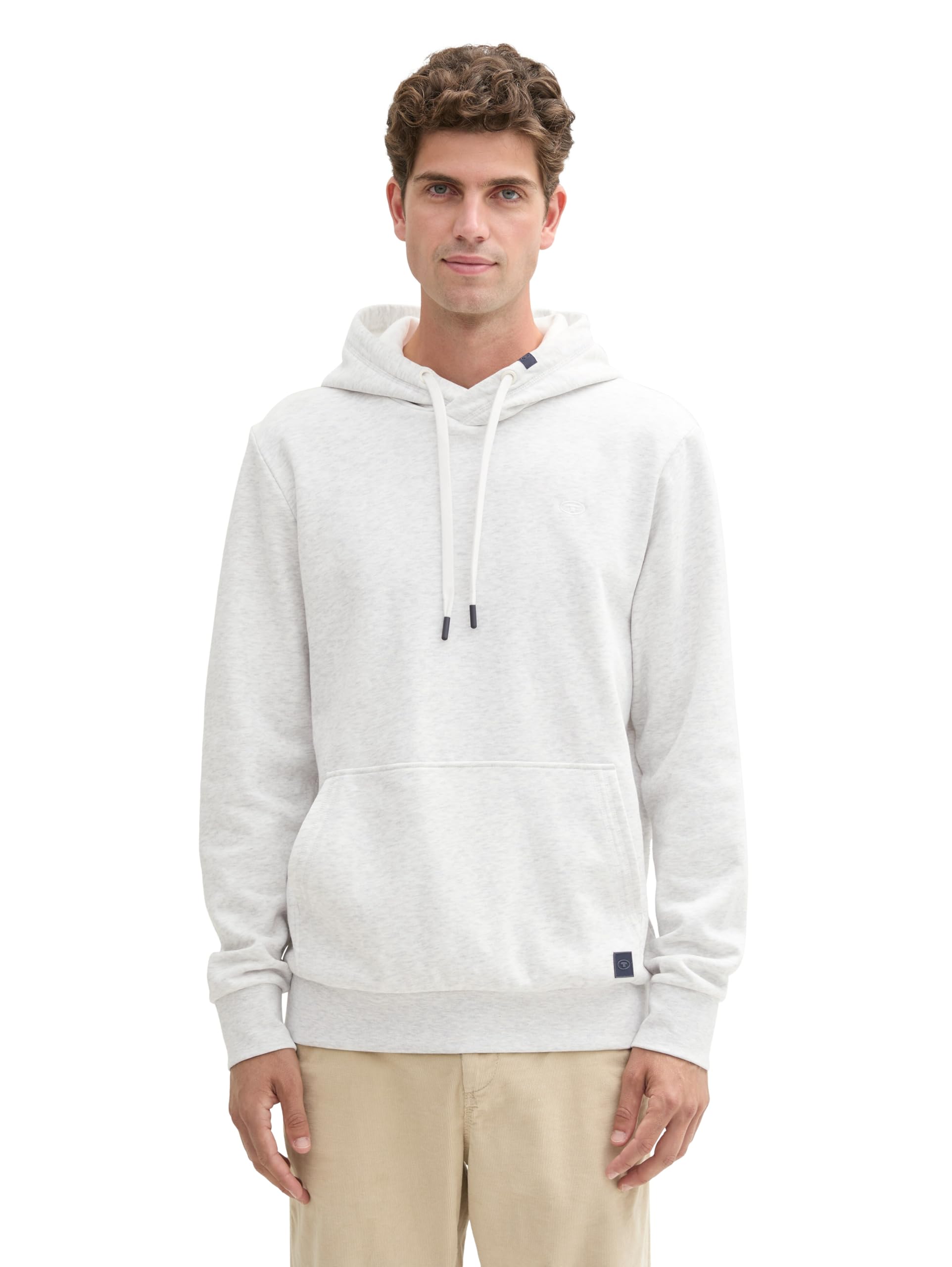 TOM TAILOR Men's Hoodie Sweatshirt with Logo Knitting