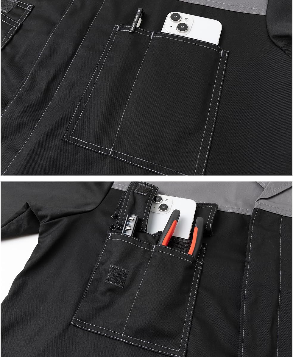 Mens Laboratory Coat DIY Workshop Long Jacket Warehouse Workwear Overcoat Adult Lab Coat - Image 5