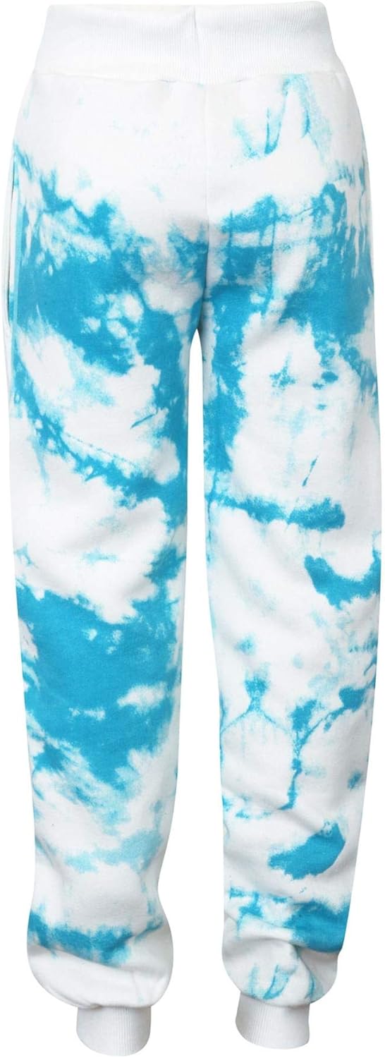 Kids Cropped BlueTie Dye Tracksuit Hoodie Jogging Sweatpants Girls Age 5-13 Yrs