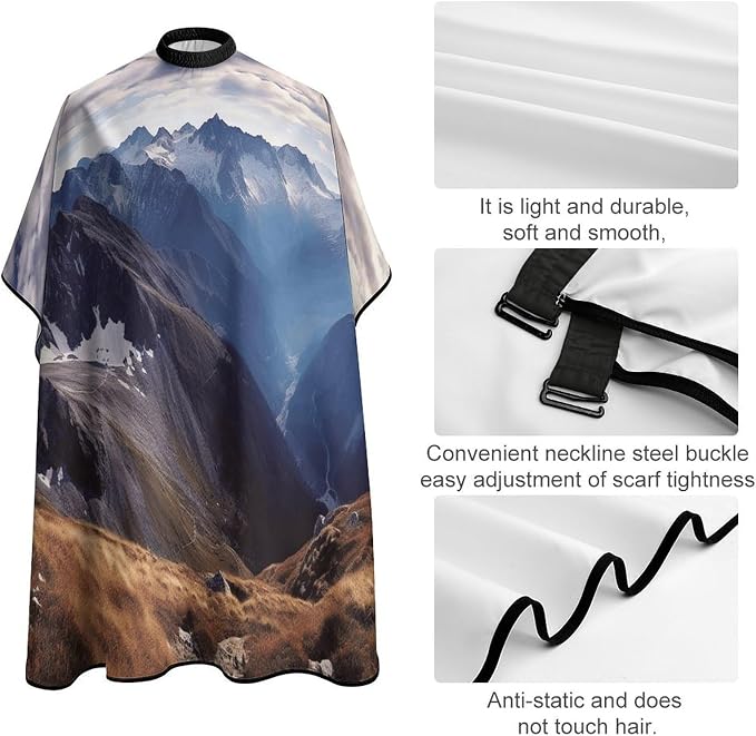 Capa de Corte de Cabello Alps Panorama Impermeable miniatura 4