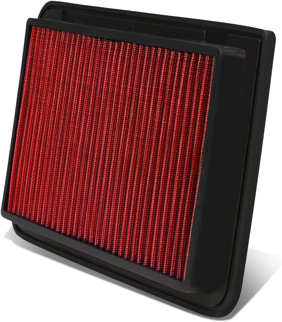 DNA Motoring AFPN-112-RD Clean Air Washable Drop In Panel Air Filter Enhance Engine Performance [Compatible with 04-08 Solara / 04-10 Sienna / 01-13 Highlander / 02-06 Camry / 07-11 Camry Hybrid]